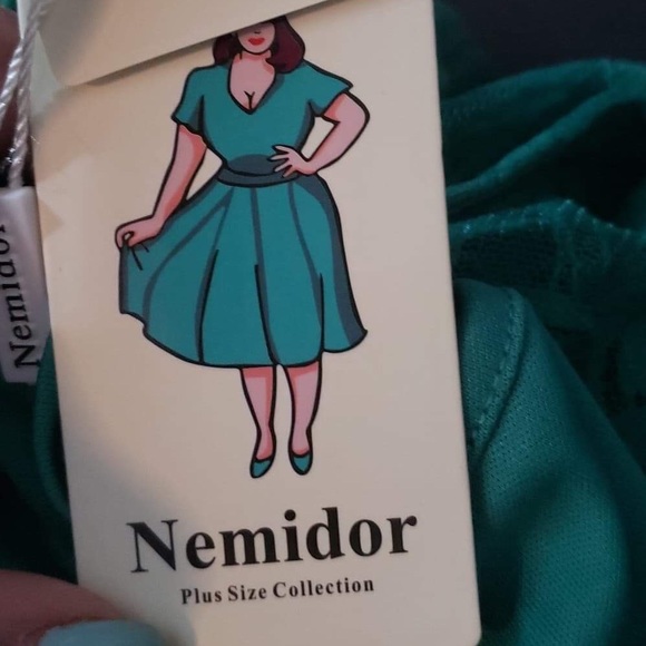 Nemidor Floral Lace Cocktail Dress Size 14 NEW - Picture 8 of 8